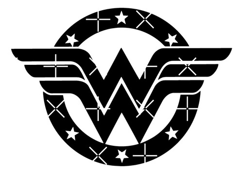 Wonder Woman Mujer Maravilla Logo Calco Sticker Vinilo