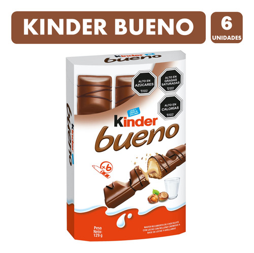 Kinder Bueno - Relleno De Avellana (caja Con 6 Unidades)