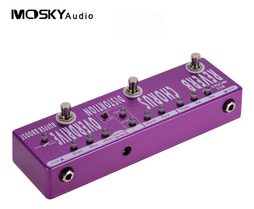 Pedal Moskyaudio Rc5 Reverb 6 En 1 Para Guitarra