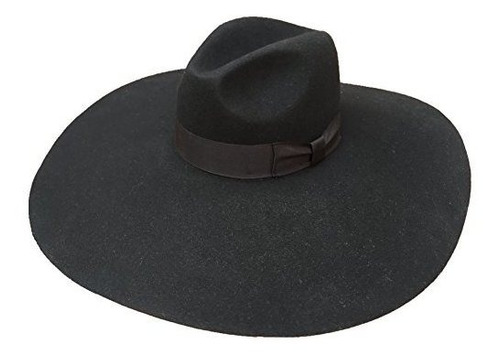 Sombrero Fedora De Ala Grande Extra Ancha Suave De Fieltro D