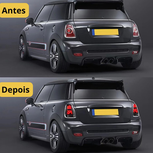Par Lanterna Union Jack Mini Cooper R56 57 58 59 2007 A 2013
