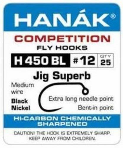 Hanak Competencia 450 Bl Gancho Atado Mosca Qty 25