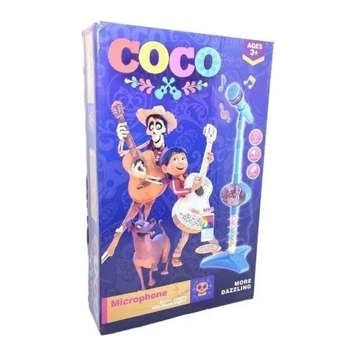 Microfono De Coco Funciona Verdad Luces Led Juguetes Niño