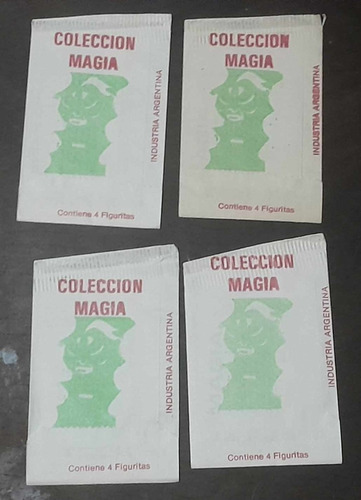4 Sobres De Figuritas Cerrados *coleccion Magia *  Años '80