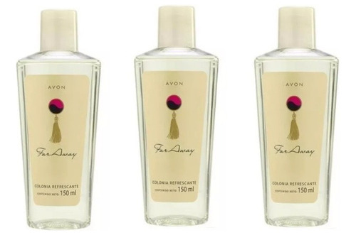 Far Away Colonia Refrescante Femenina Avon 150 Ml Set X 3