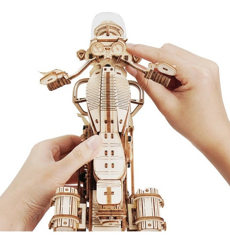 Bloques Construcción Madera 3d Motocicleta Crucero Robotime Cantidad De Piezas 420