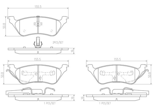 Balatas Traseras / Dodge Grand Caravan Es 2002-2003 Cerámica