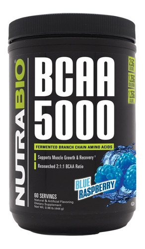 Bcaa 5000 Powder Nutrabio 60 Serv- ! Sabor Blue Raspberry