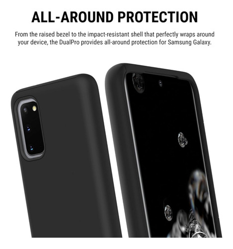 Protector Compatible Con Samsung S20 Dualpro Negro Incipio
