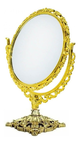Espelho De Mesa Princesas Duplo Oval Zoom Aumento Maquiagem