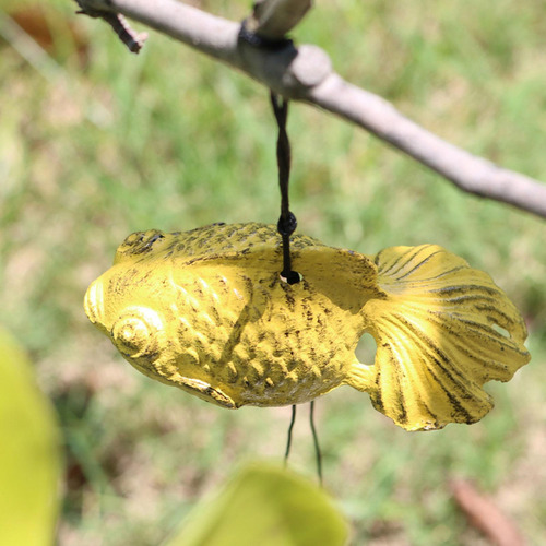 2 Carillón De Viento Pequeño Para Jardín, Amarillo.