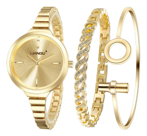 Weicam Reloj De Pulsera De Cristal Elegante Para Mujer, Conj