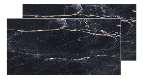 Porcelanato Portoro Cerro Negro Satinado 58x117 Rectificado