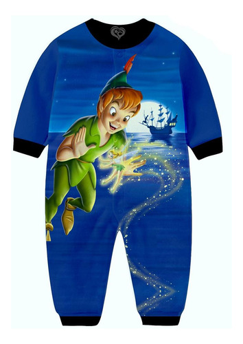 Macacão Pijama Peter Pan Infantil Herois Pirata Jake Moletom