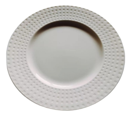 Plato Postre Bugatti Domino Porcelana Fina Blanco