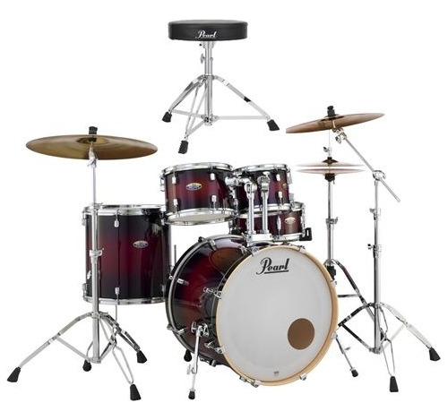 New Decade 5 Piece Shell Kit With Throne Drum Gloss Deep Red