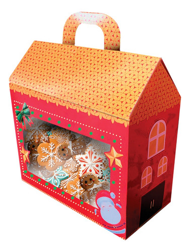Embalagem Maleta Doces E Biscoitos De Natal - 10 Unid