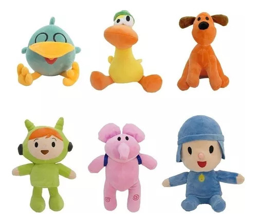 6 Piezas Pocoyo Elly Pato Loula Fred Loula Muñeco Peluche Ju