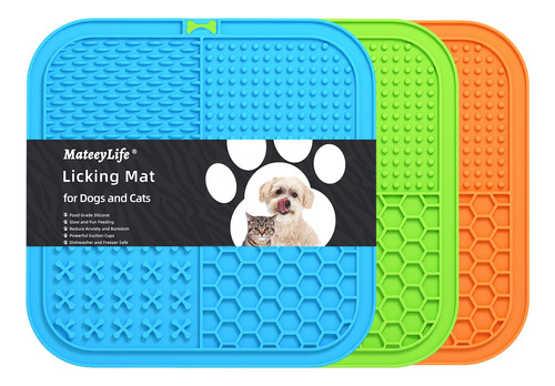 Mateeylife 3 Alfombrillas Grandes Para Lamer Perros Y Gatos,