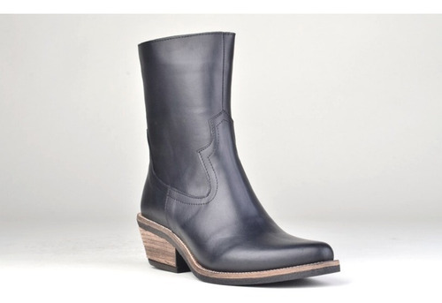 Imagen 4 de 7 de Botas Botitas Texanas De Cuero De Mujer Gina - Ferraro