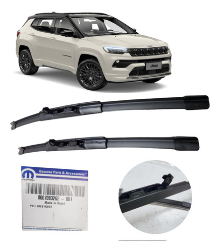 Palhetas Do Limpador Para-brisa Jeep Compass Original Mopar