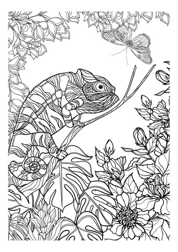 Exotic Jungle | Libro Anillado Colorear Pintar Fibra | Thoc