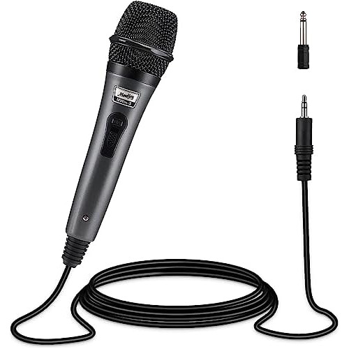 Micrófono Dinámico, Micrófono De Karaoke Cable De 13...