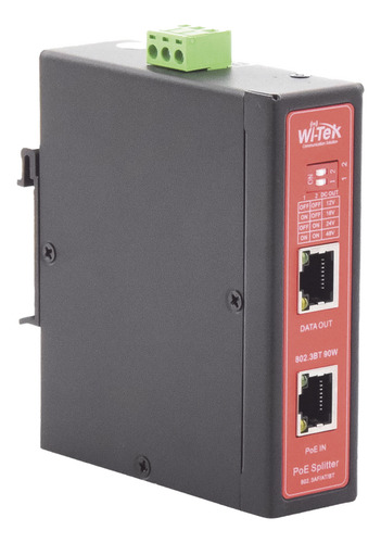 Splitter Poe Wi-tek In 90w Salida 12/16/24/48v Wipoe55sbtidc