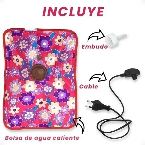 BOLSA DE AGUA CALIENTE ELECTRICA ROSA