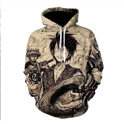Blusa De Frio Moletom Unissex Anime One Piece Luffy Full 3d | Mercado Livre