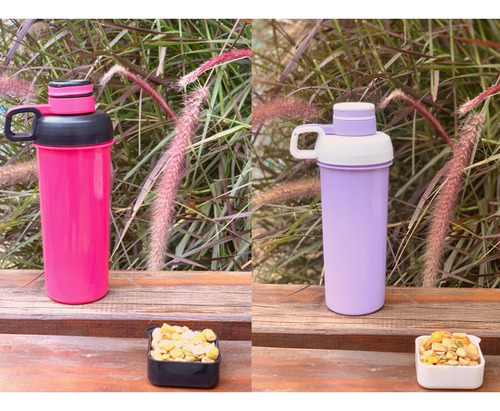 Imagen 5 de 10 de Botella Deportiva Shaker Tapa A Rosca Colores Running Gym