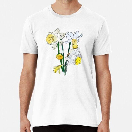 Remera Ramo De Narcisos, Flores De Primavera Algodon Premium