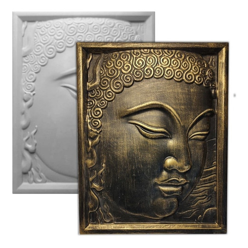 Forma Para Decoração - Quadro Budista - Gesso E Cimento