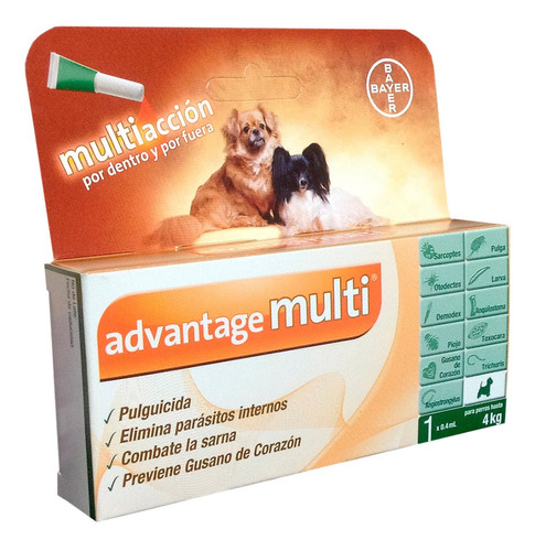 Bayer Advantage Multi Perro Desparacitante Pulgicida 0-4 Kg*