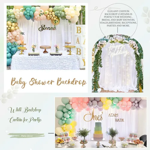Cortinas Blancas De Boda, Elegancia Y Romance Garantizados