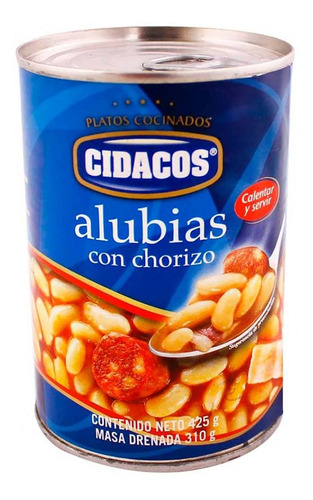 Alubias Cidacos Con Chorizo 425g