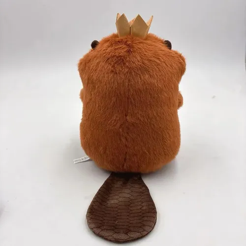 Peluche De Castor Sentado – Cojín De Franela Esponjoso Para Regalar A Niños Y Bebés