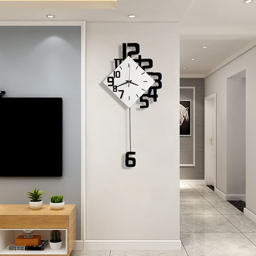 Reloj De Pared Decorativo Grande Para Salón 50 Cm Diseño Mod