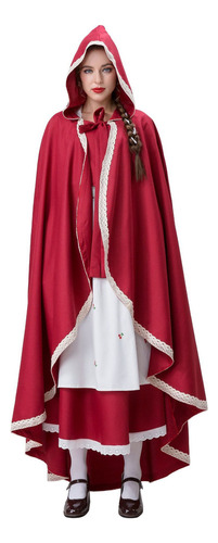 Caperucita Roja De Halloween S-xxl, Capa Medieval