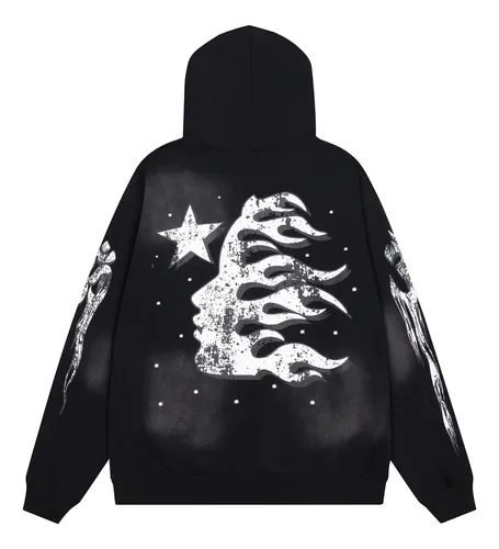 Hellstar Hoodies For Men Pullover Washed Cotton Hoodies | Frete grátis