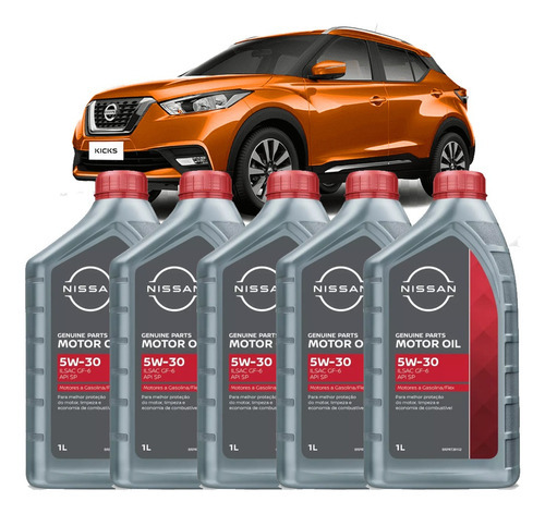 Kit Revisão Troca De Oleo 5w30 Nissan Kicks 1.6 2016 A 2020