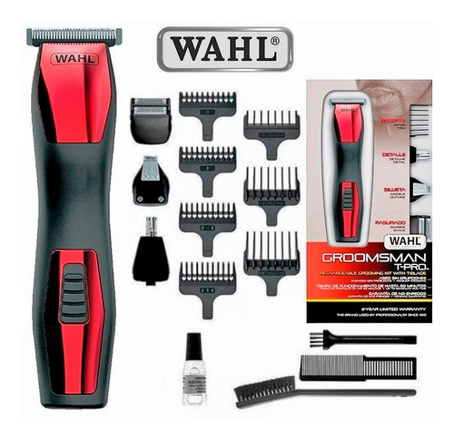 Maquina Patillera Peluquera Wahl Groomsman T-pro 4 En 1