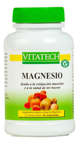 Magnesio Vita Tech X 30 Comprimidos Articulaciones Huesos Sabor Sin Sabor