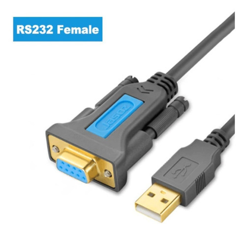 Cabo Serial Console Usb 2.0 P/ Rs232 Db9 Fêmea - Premium Cor Cinza-escuro