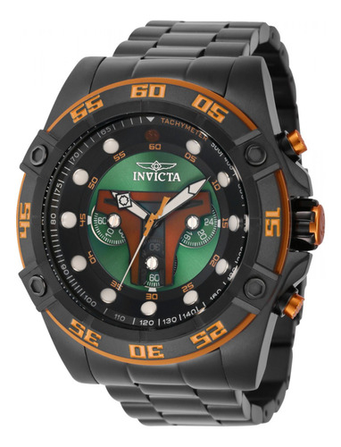 Reloj Invicta 40093 Negro Hombres Color del bisel Negro/Naranja