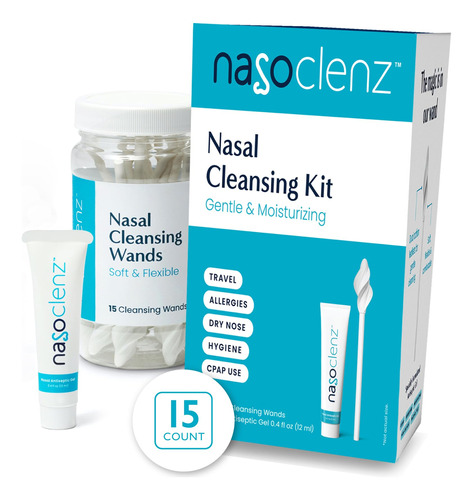 Nasoclenz Kit De Limpieza Nasal: Varita Suave Y Gel Hidratan