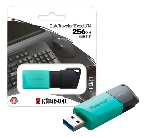 Pendrive Kingston Datatraveler Exodia M 256gb Dtxm/256gb 3.2 Cor