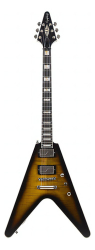 Guitarra EpiPhone Prophecy Flying V Yellow Tiger Aged Gloss