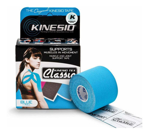 Kinesio Cinta Elástica Terapéutica Tex Classic - Azul - 2 Pu