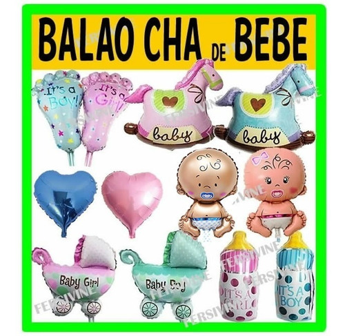 40 Balão Metalizado Chá De Bebê 